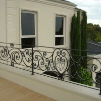 Black Outdoor Wrought Iron Balustrade