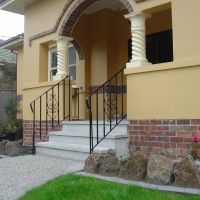 Black Outdoor Wrought Iron Balustrade