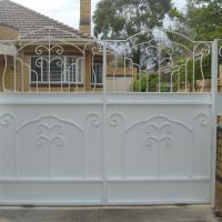 White Outdoor Wrought Iron Gates